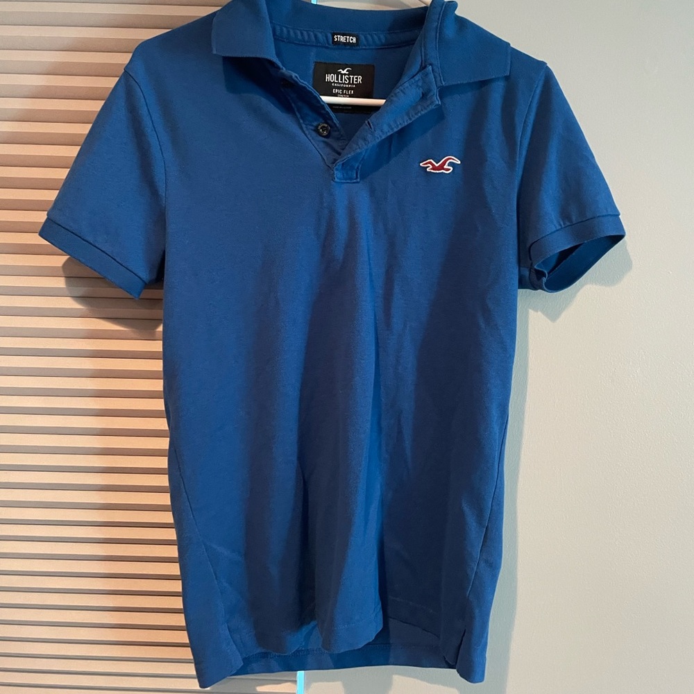Blue Hollister Polo